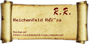 Reichenfeld Róza névjegykártya